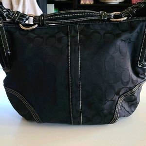 Coach Soho black signature bag